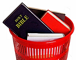 Bible in the bin